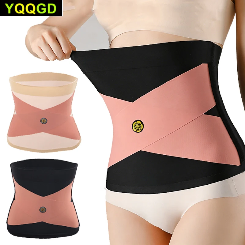 1PCS Energy Stone Cross Waist Cincher,Women Ice Silk Seamless Waist Trainer Belt,Body Shaper Corset for Workout Tummy Control