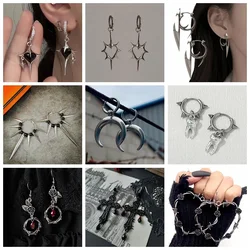 Fashion Trend Y2K Cross Heart Shaped Pendant Earrings for Women Luxury Quality Jewelry Heart Shaped Pendant Necklace for Women