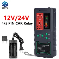 12V 24V Car Relay Tester Electronic Automotive Relay Tester Auto Battery Checker Alternator Analyzer Diagnostic Tool Universal