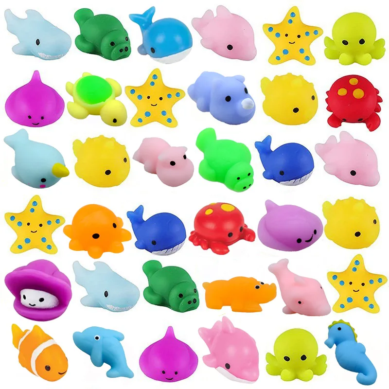 10/30/50PCS Squishies Mochi Spielzeug Meerestiere Stress Ball Stress Relief Squeeze Spielzeug Goodie Bag Stuffers Zappeln Spielzeug Marine Thema