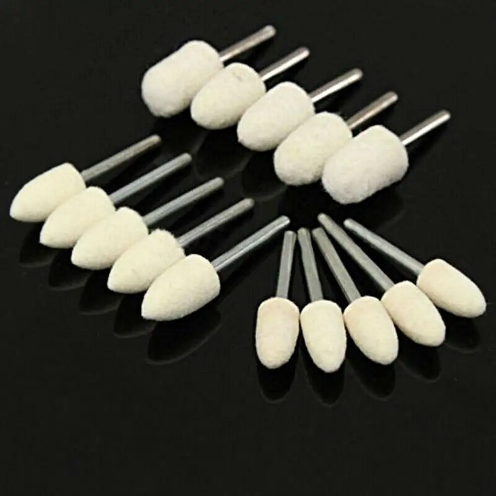 25Pcs Kleine Filz Polieren Polieren Für Pads Rad Filz Wolle Polieren Räder Metall Polnischen Pinsel Bohrer Dreh Werkzeug Zubehör