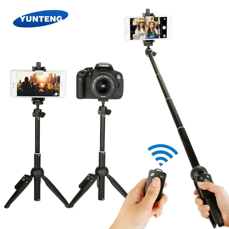 Мини-3 в 1 складной штатив-палка для селфи с Bluetooth-пультом для iPhone 7 8 X Xiaomi Huawei Samsung Gopro Here 5 4 Yi Cam