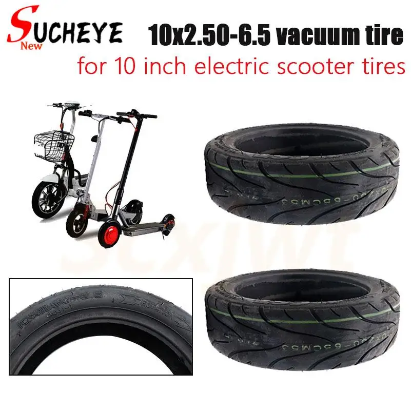 

10X2.50-6.5 Electric Scooter Vacuum Tire for Inmotion L9 Folding Mini Thickened Explosion-Proof Tubeless Tires
