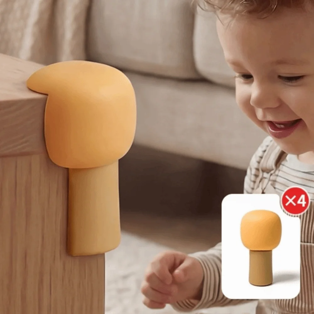 

4pcs Set Soft Rubber Desk Corner Guards Toddler Proofing Self-adhesive Kids Bumps Guards Cartoon Tree Shape