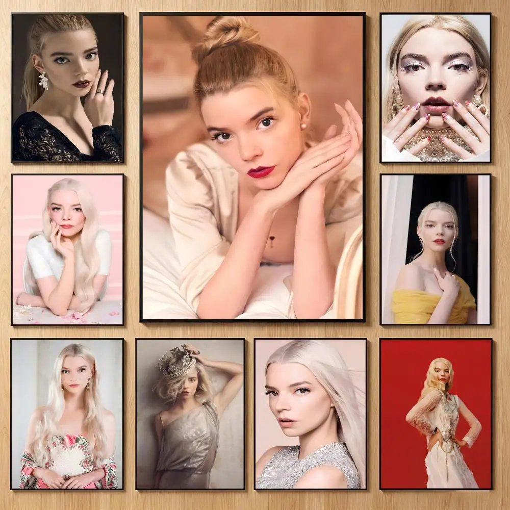 Mesmerizing Ethereal Actress A-Anya Taylor Joy Poster Classic Self-Adhesive PP Wall Sticker for Living Room Bar Decor Gift