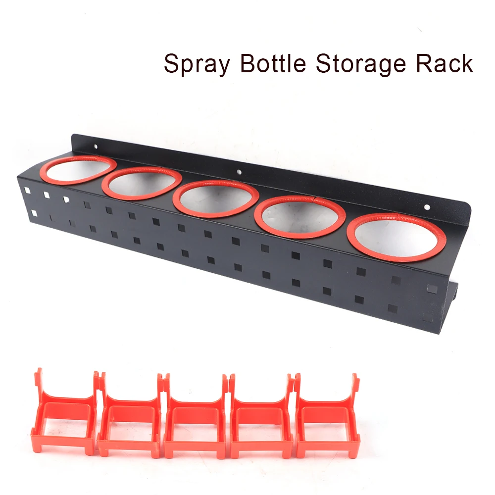 Spray Bottle Storage Rack Abrasive Material Hang Rail Detailing Tool Organizer Wall-mounted Watering Can Rack Multi-function