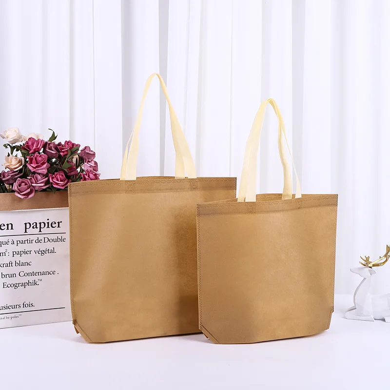 StoBag 25pcs Wholesale Color Non-woven Shopping Tote Shoulder Bag Eco Large Reusable Gift Storage Pouches Custom Logo(Extra Fee)