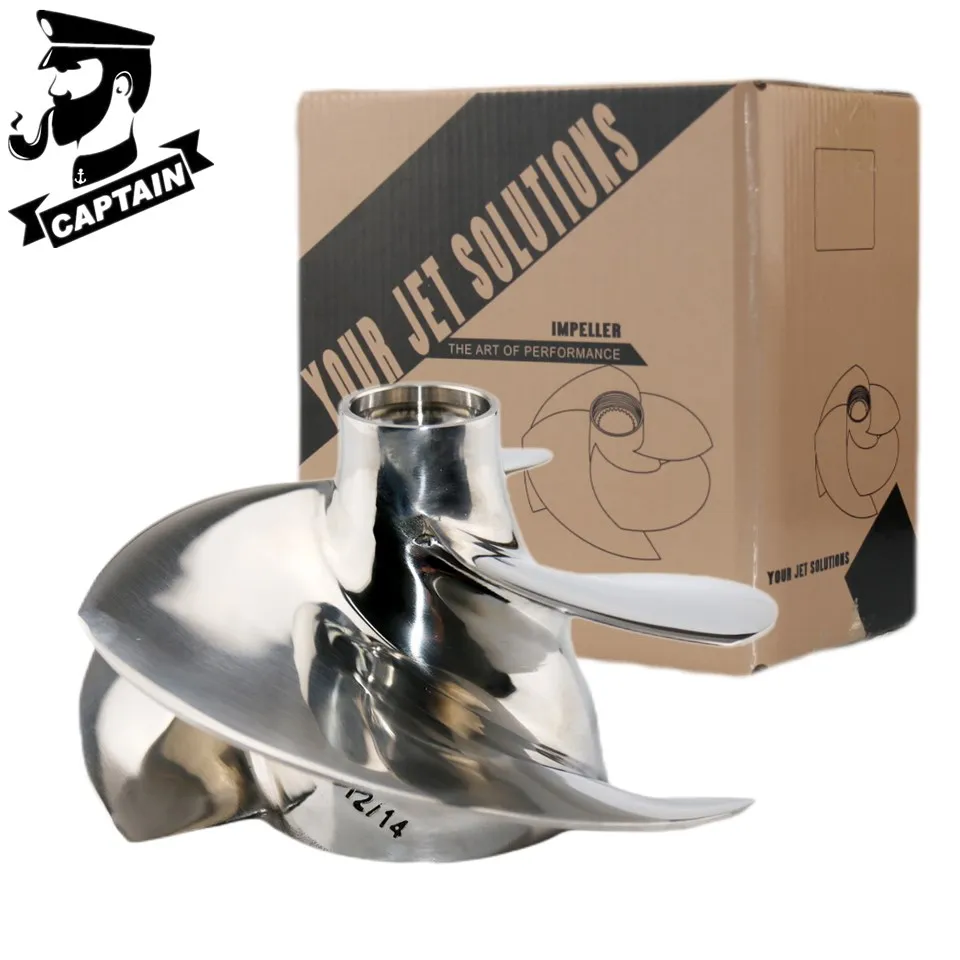 Captain 140mm 3 Blades Polished SK-12/14 12/17 Fit Seadoo Jet Ski Impeller BRP Spark Ace 900/Spark Ace 900 Ho/ Spark PARK Trixx