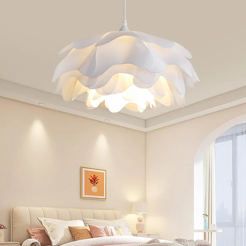 French Cream Wind Bedroom Chandelier Modern Simple Nordic Creative Peony Study Children's Room Dining Light