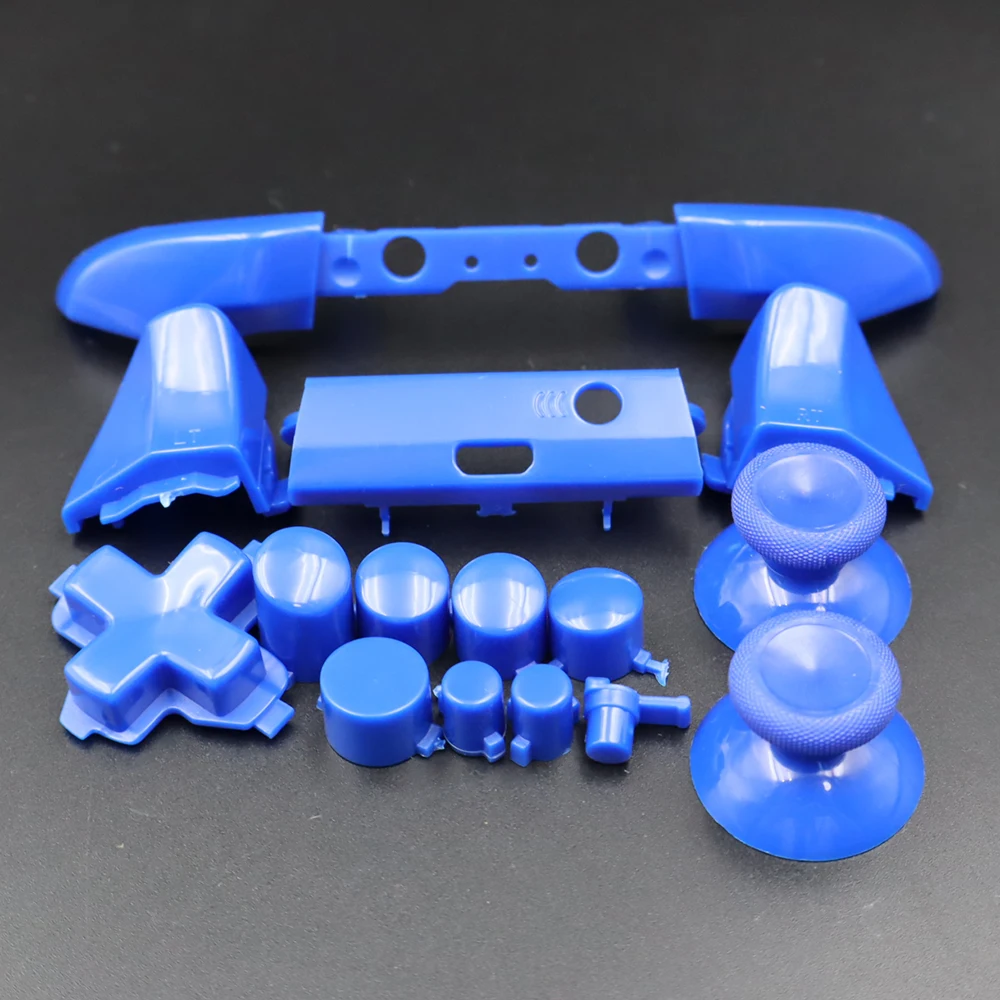 Xbox One S 핸들 D패드 ABXY 트리거 그립 스틱 부품 풀 크롬 버튼 교체용 (Xbox One S 슬림 컨트롤러용) 1세트