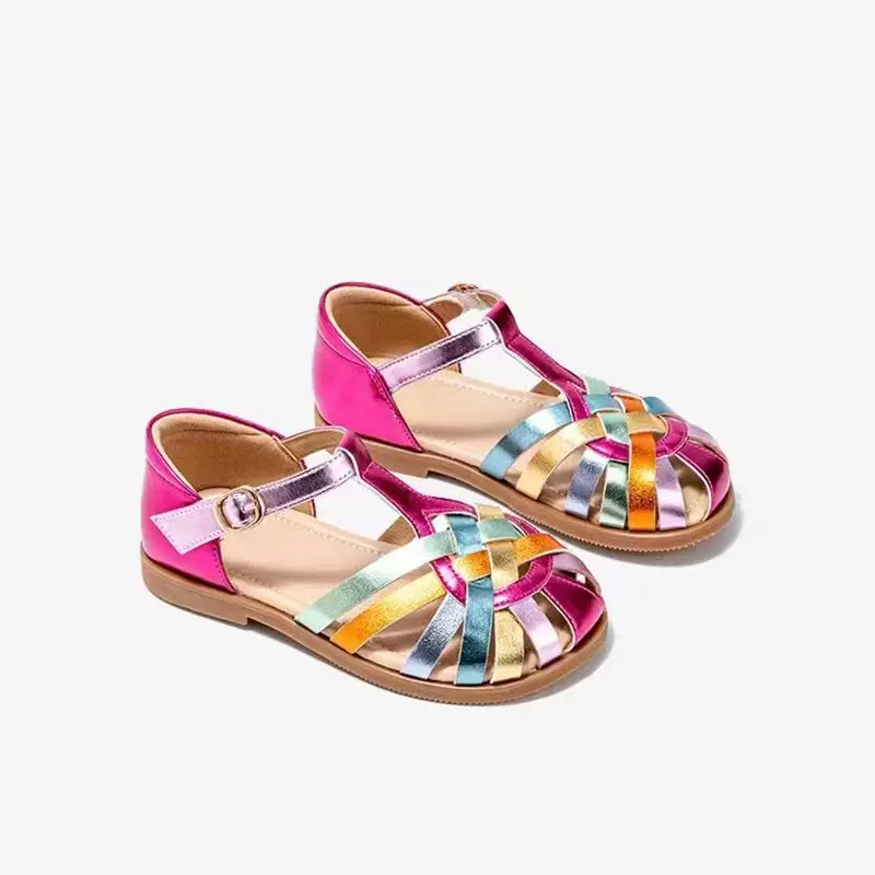 

Baby Girl Summer Fashion New Colorful Flat Elegant Sandals Soft/Light and Comfortable Integrated Cute Children's Toddler Shoes