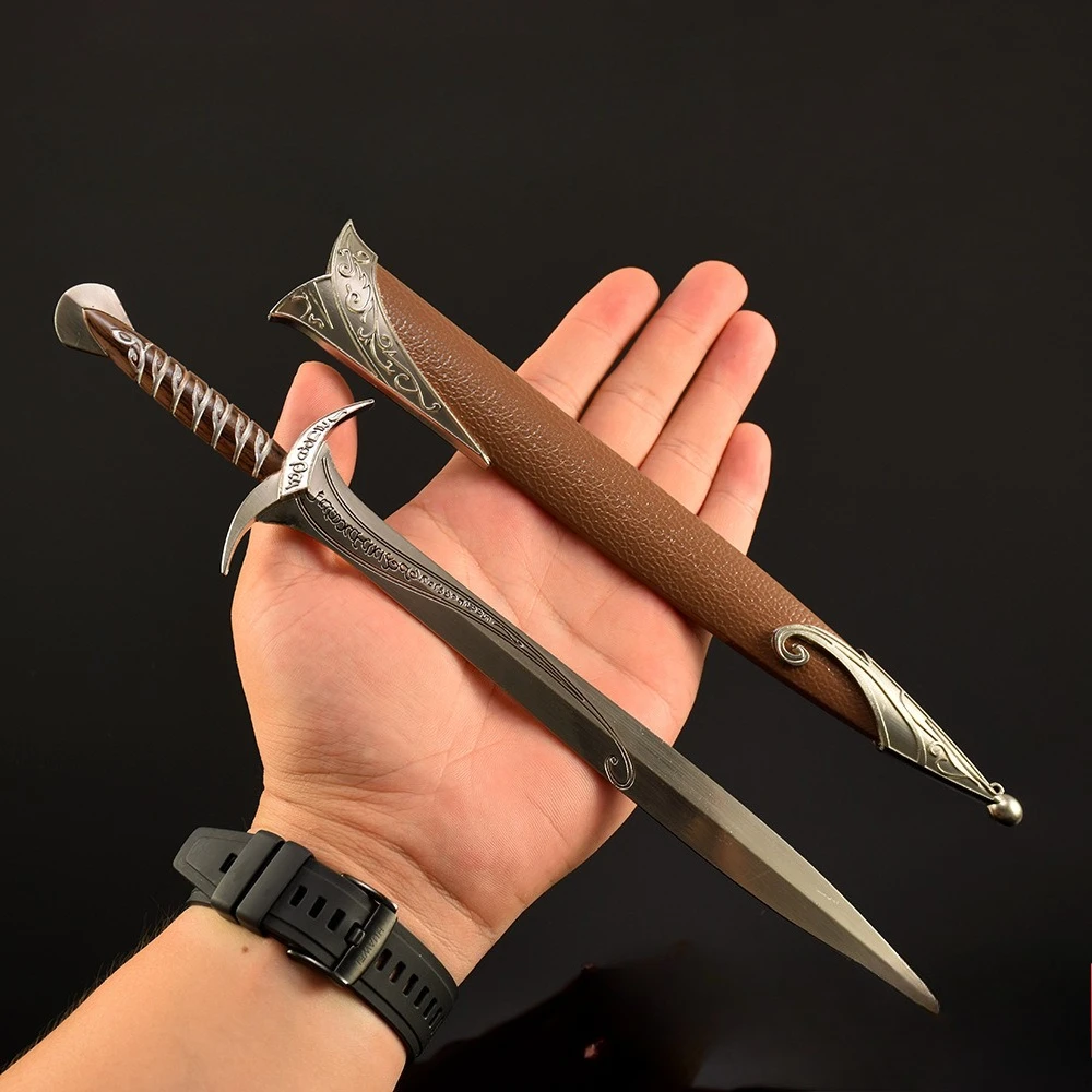 30 CM Ring King Movie Peripherals Sting Sword Metal Craft Weapon Model Gift Box Collectible Desk Ornaments Creative Gifts Toy