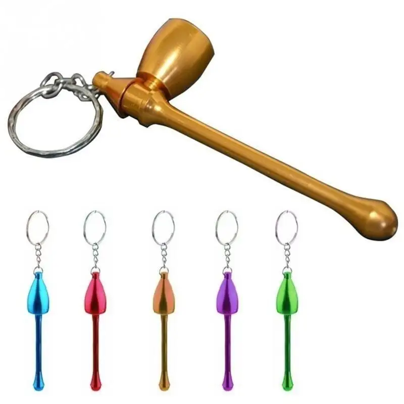 New Useful Aluminum Alloy Mushroom Keychain Detachable Hollow Metal Tube Portable Multi‑Purpose Gadget Outdoor Keyring Accessory