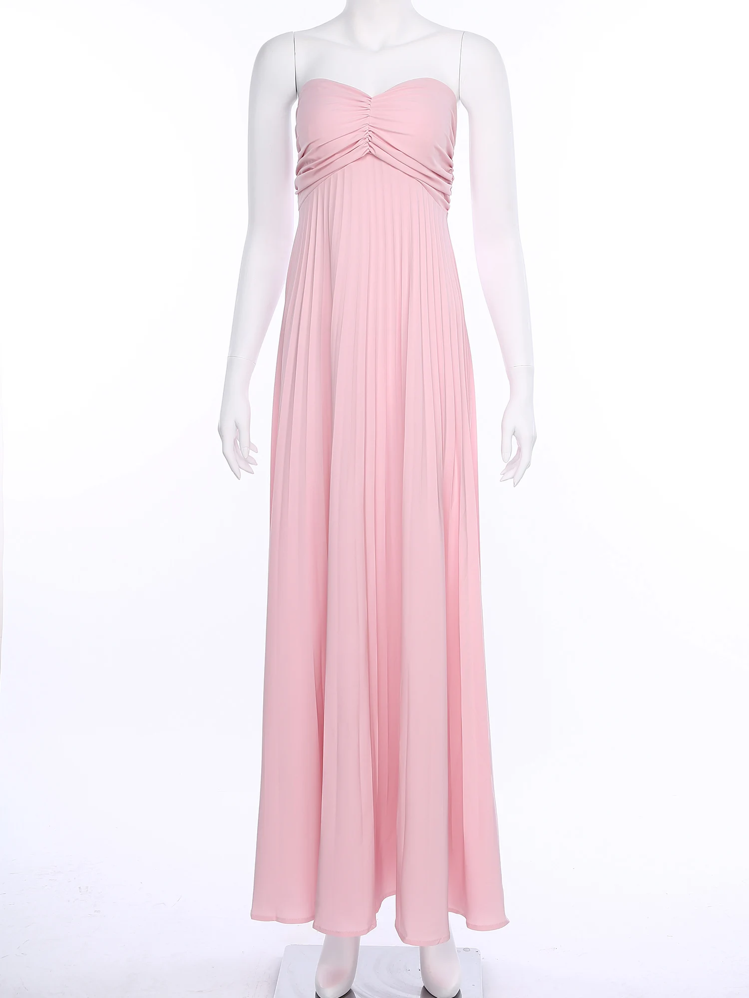 Sexy Women Long Sundress Vestido De Fiesta Sleeveless Strapless Dresses Elegant Gown Wedding Party Banquet Prom Dress Female