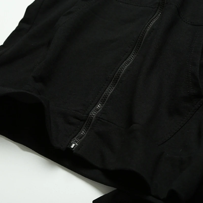 Fashion Lengan Pendek Pria Hoodies Jaket Kasual