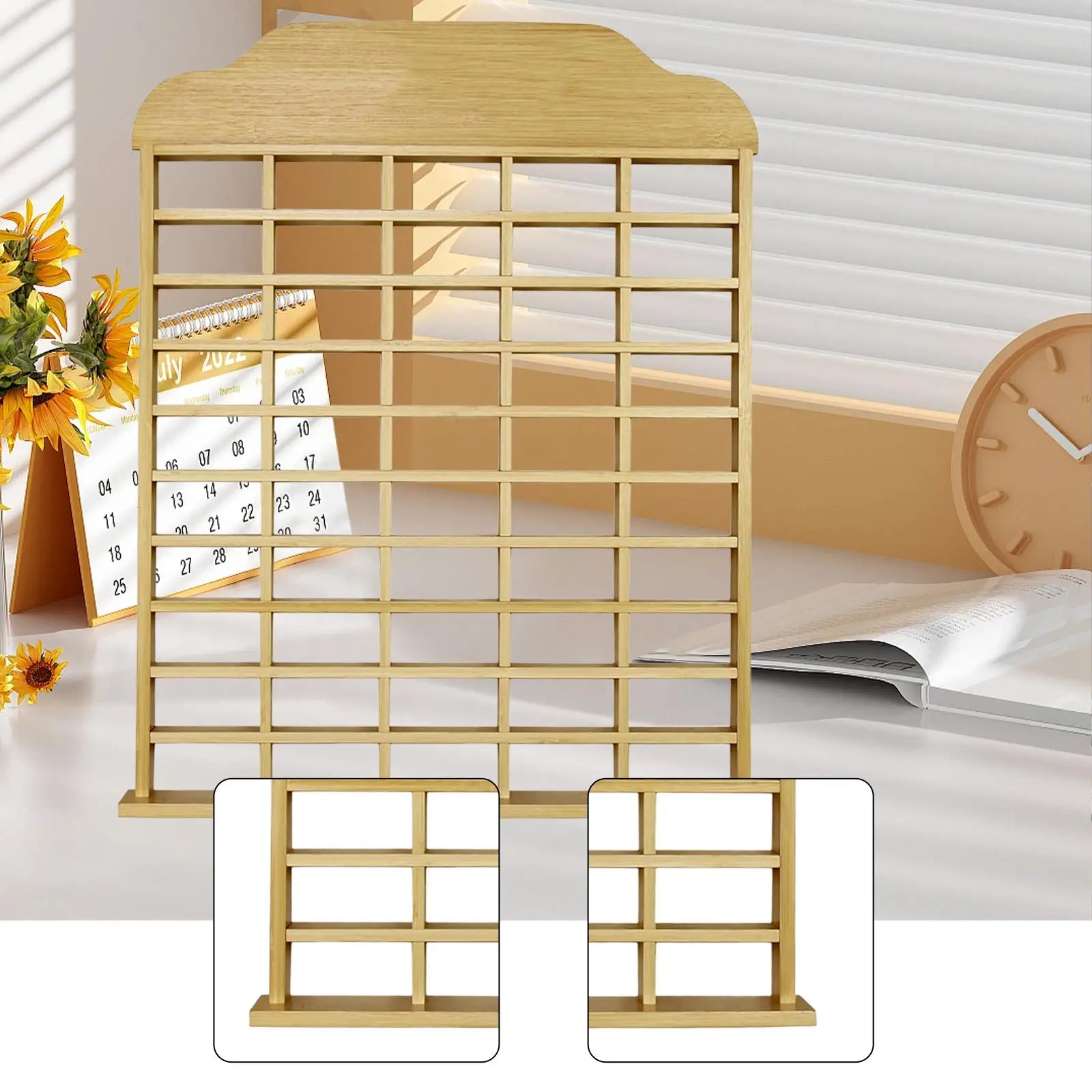 1/64 Toy Car Display Rack 50 Space Wood Wall Mounted Storage Showcase for Diecast Model Cars Organizer Shelf for Office Gift