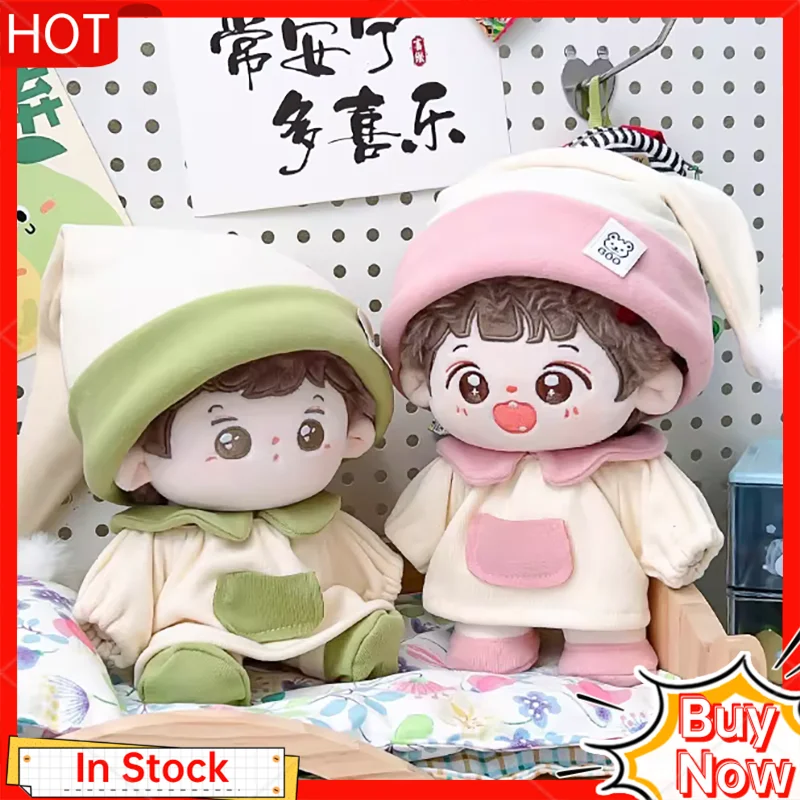 

Haoyou модная мягкая хлопковая кукольная одежда, пижамный комплект из 3 предметов, 10/15/20/40 см, сменная домашняя одежда для отдыха для коллекционеров плюшевых кукол