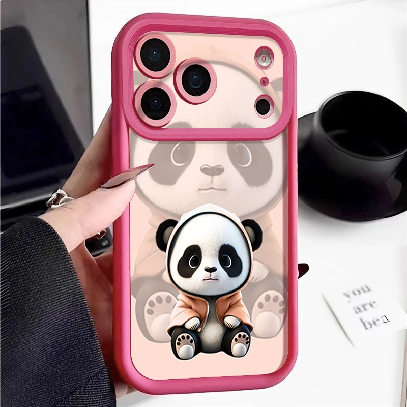 Pink Coat Panda Cas… - image