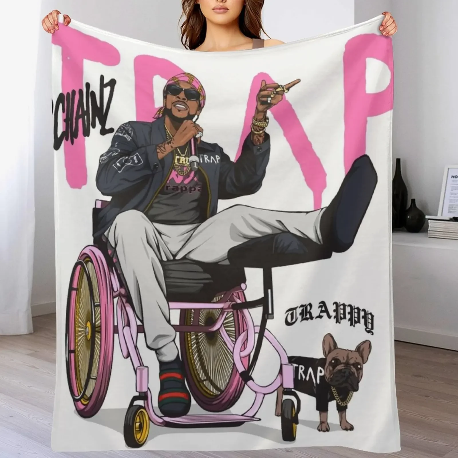 

2Chainz Throw Blanket Designers Flannel manga Hairys Blankets