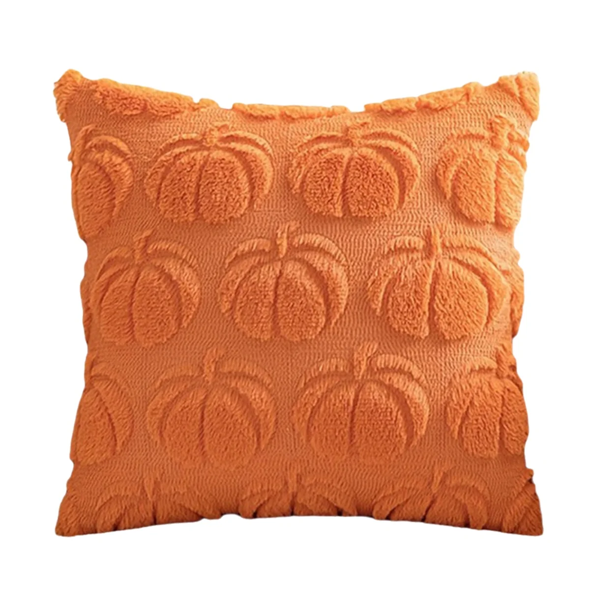 YHYS Autumn Light Luxury High-Grade Pumpkin Pillow Pillowcase Pumpkin Cushion Cover Living Room Sofa Decoration,Dark Orange