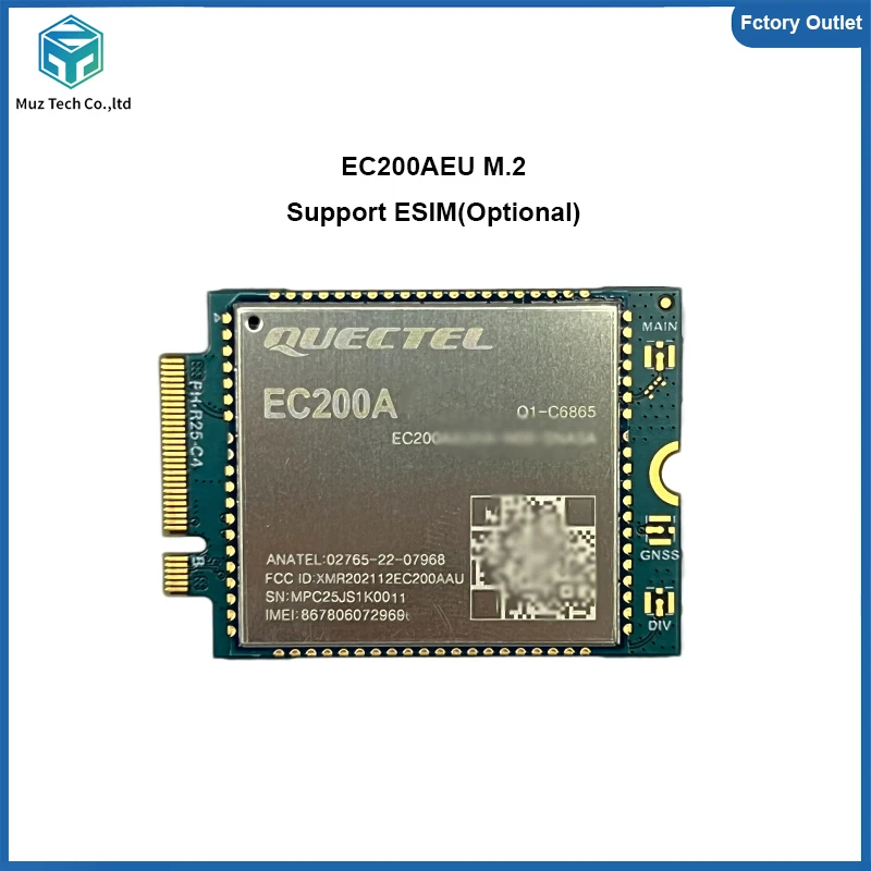 Quectel EC200A-EU M.2 Support ESIM(Optional) LTE CAT4 Module EC200AEUHA-N06-SNASA for Europe/Middle East/Africa/Korea/Thailand