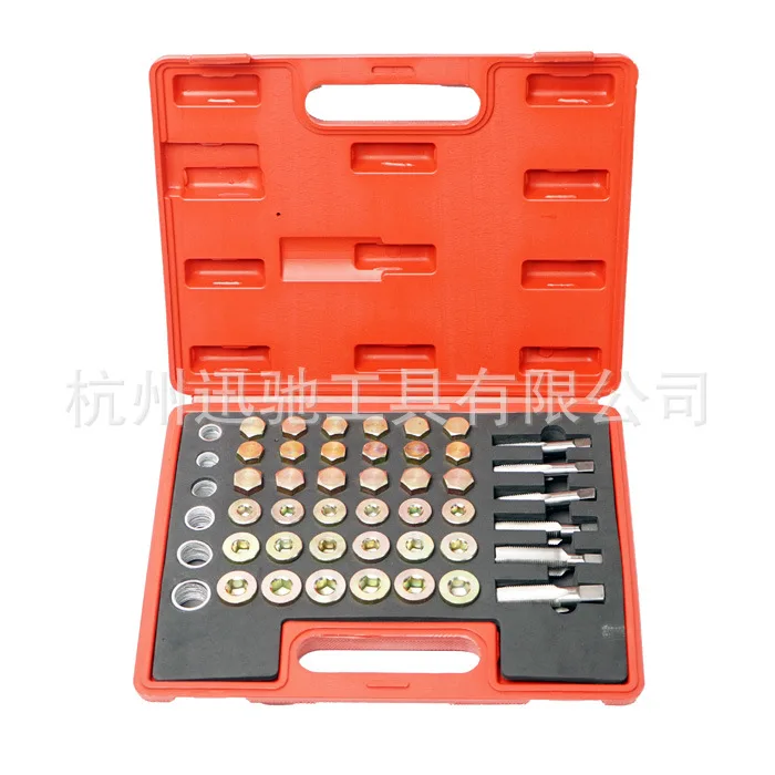 

114-Piece Set Automotive Oil Pan Oil Drain Screw Thread Repair Tool Set, Oil Bottom Screw Tool, Auto Repair