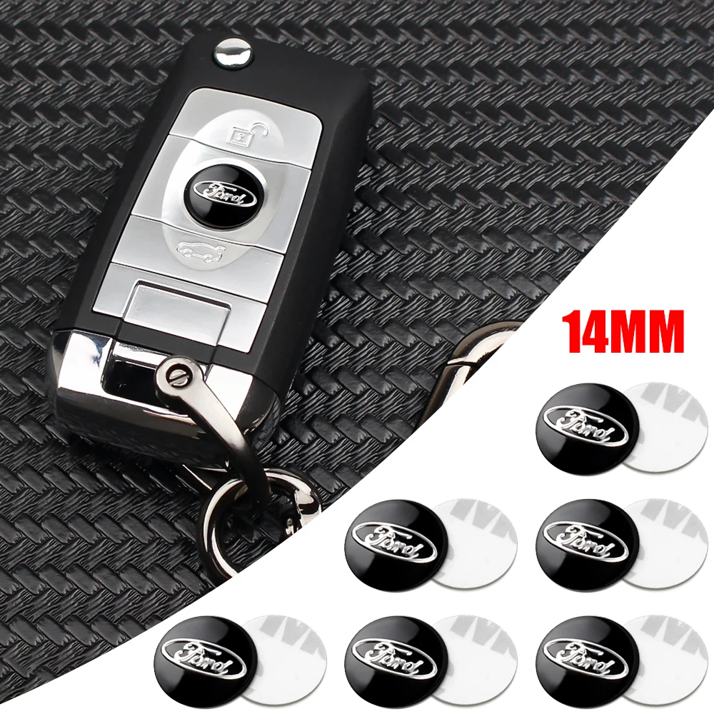 10Pcs 3D Car Styling Remote Control Key Logo Sticker For Ford Ranger ST Kuga MAX Transit Mondeo Fiesta Explorer Escape Fusion