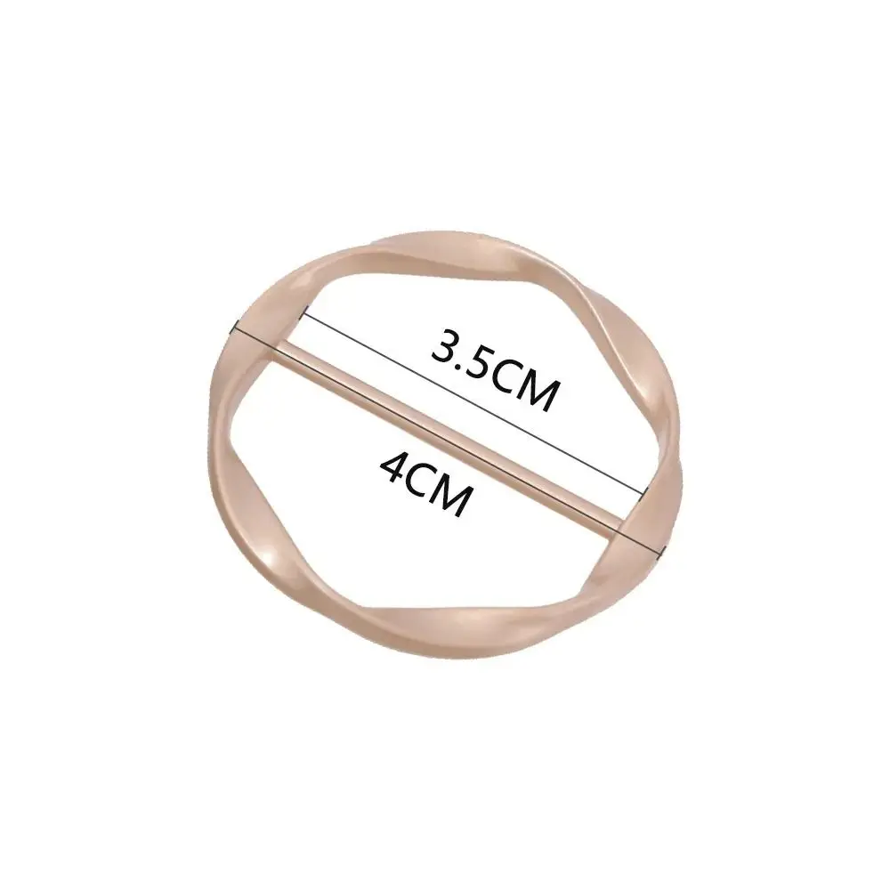 Runde Ecke Saum Taille Verknotet Broschen Metall Mode Hijab Seide Schal Ring Clip Einfache Schmuck Zubehör Taste Frauen Dame