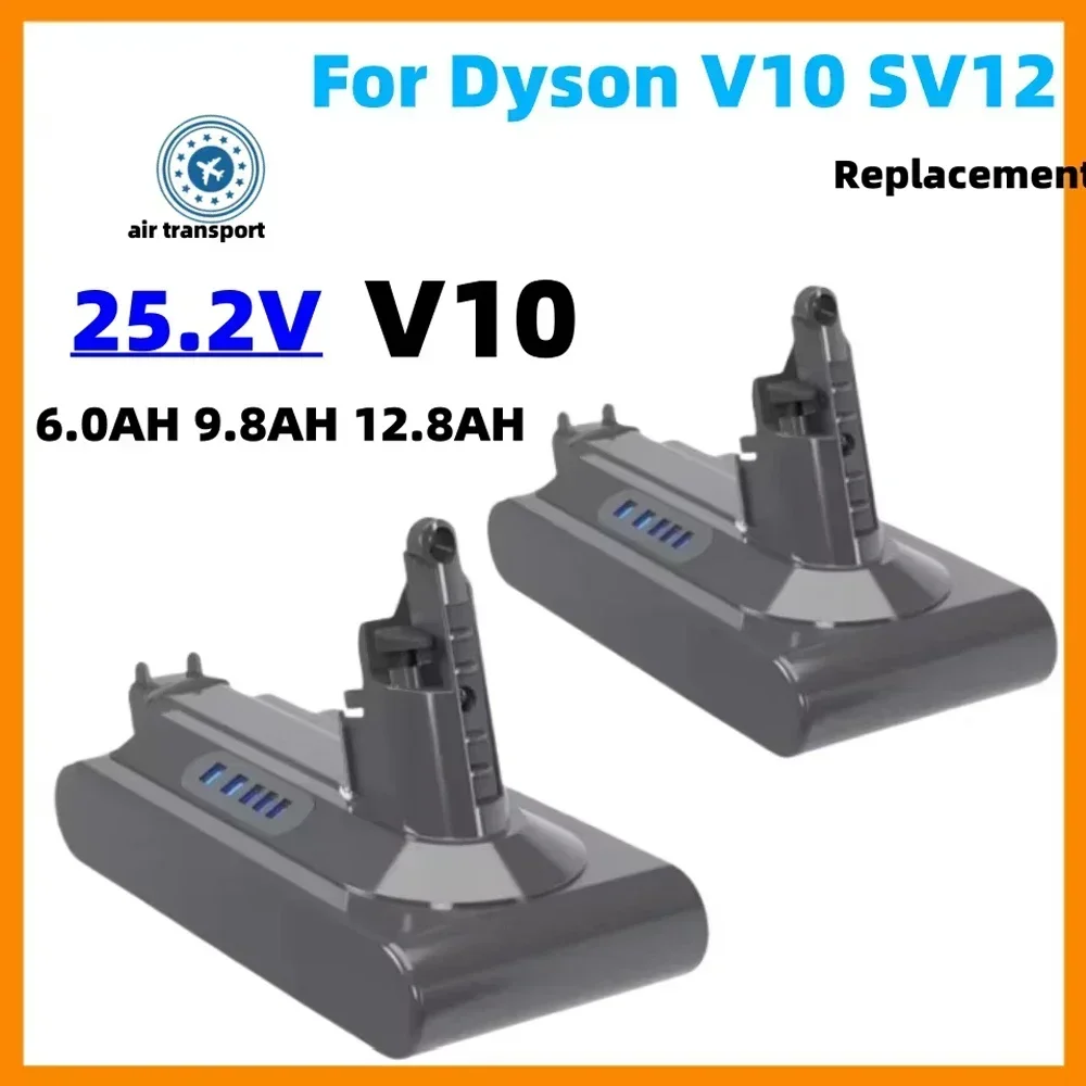 25.2V 12800mAh Replacement Battery for Dyson V10 - Fits SV12, Absolute, Fluffy, Cyclone Models