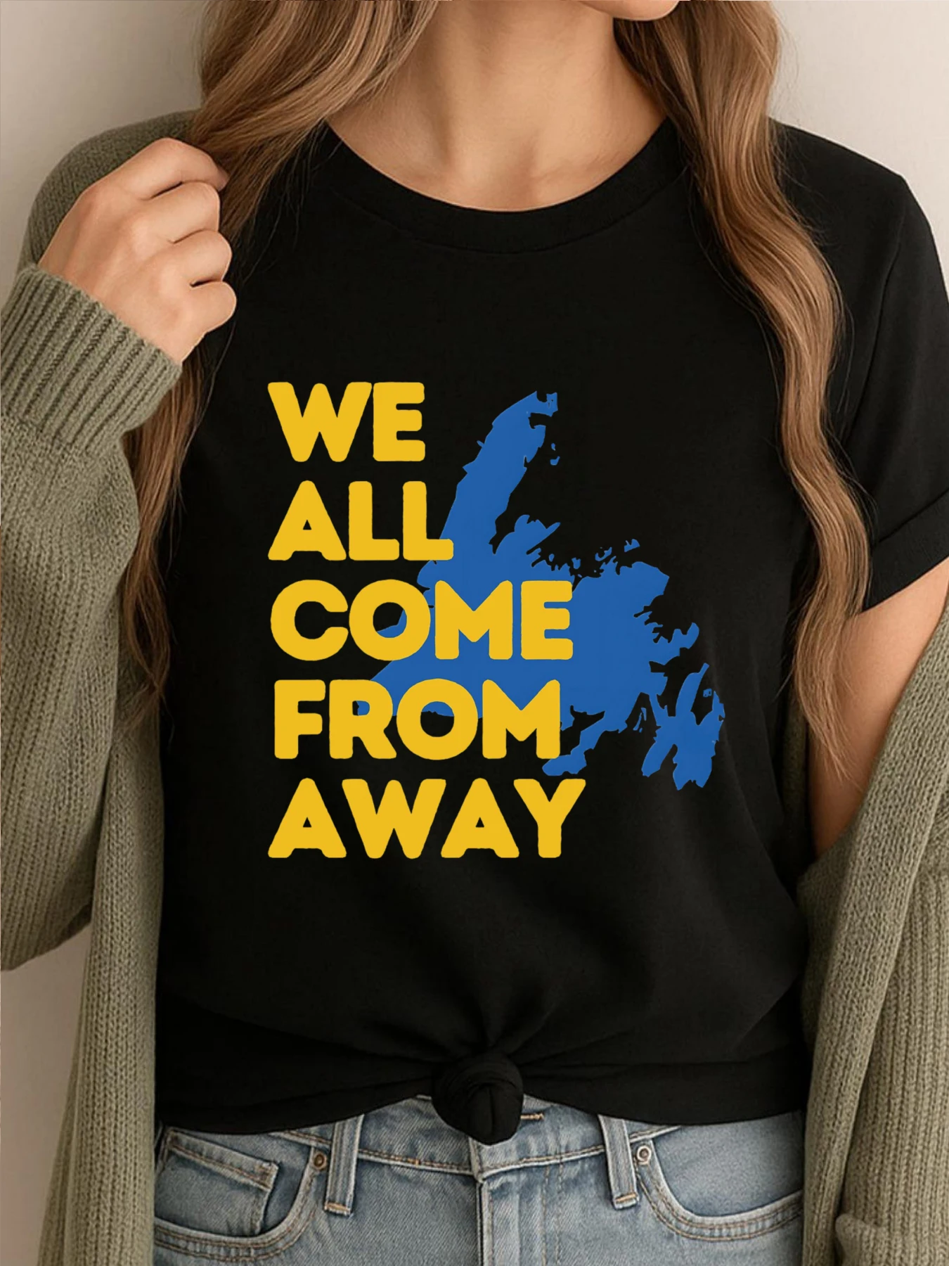 

Come From Away Home Decor Merch Fandom Small Support Heckinfarout Cotton Graphic Tees Mens Letter Simple Printed Shirt Man