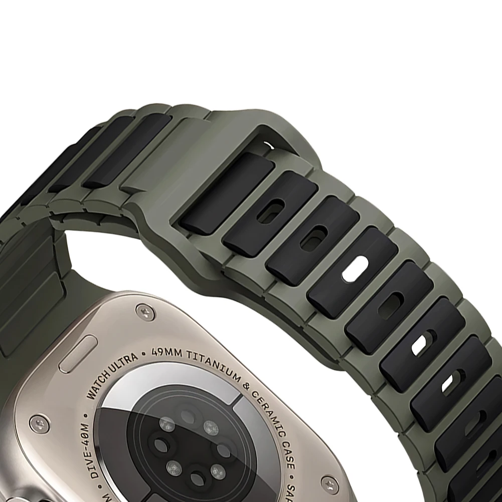 Cinturini sportivi con cinturino in silicone Cinturini per orologi impermeabili Bracciale in silicone resistente al sudore per Apple Watch 9/8/7/Ultra S10 38 40 41 S10 42mm