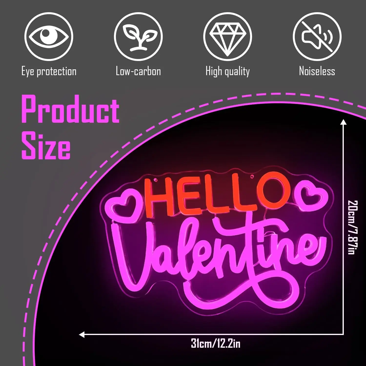 Hello Valentine Neon Light Dimmable Pink Wall Decor Night Light for Couple Room Cafe Bedroom Dating Party Romantic Gift Sign