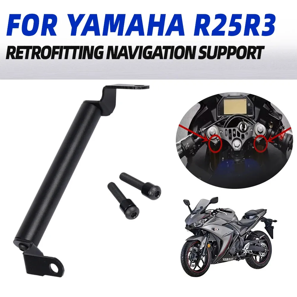 For YZF R3 R25 2019-2022 2023 GPS Phone Holder Navigation Bracket Mount Aluminum