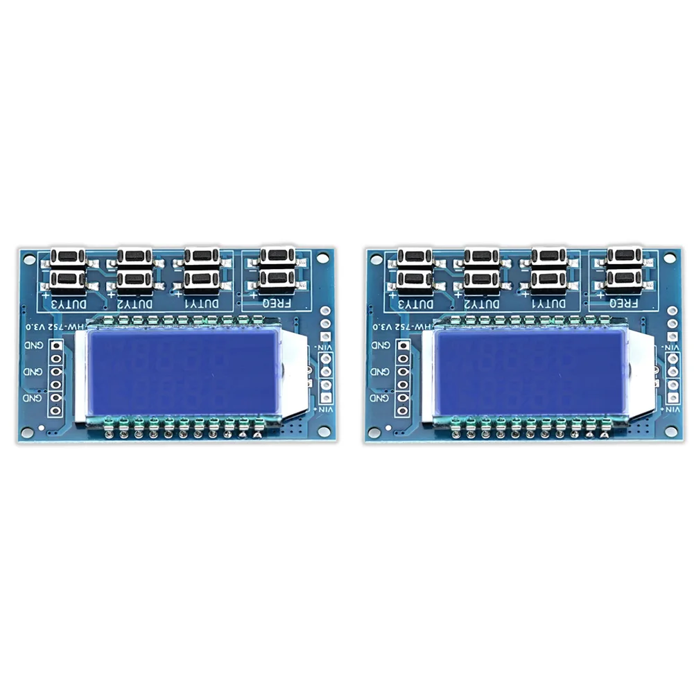 2pcs 3-channel For PWM Pulse Generator Signal Generator Module Adjustable Module 2pcs 3-channel For PWM Pulse Generator Signal G