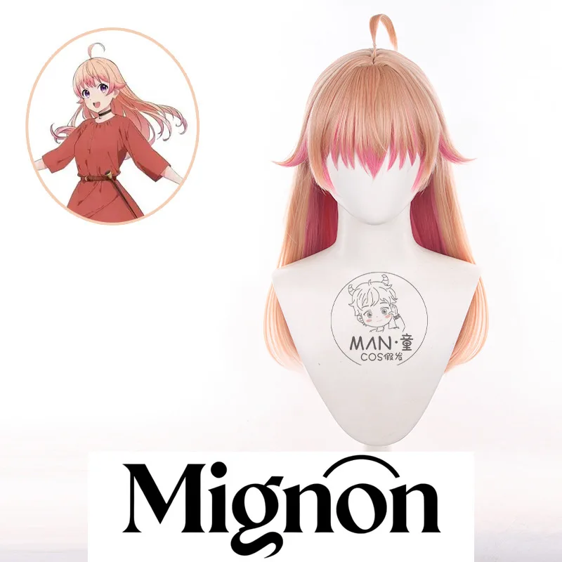 

Ведьма и ее слуга Вакацуки Нико, парик для косплея, розовый градиент, стиль кожи головы, длинные волосы, подарок на Хэллоуин