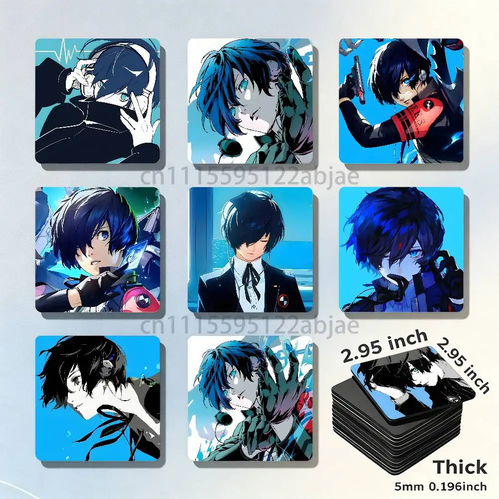 M-Makoto Y-Yuki Persona 3 Fridge Magnetic Magnet PVC Memorial Decor for Family Friends Students Adults