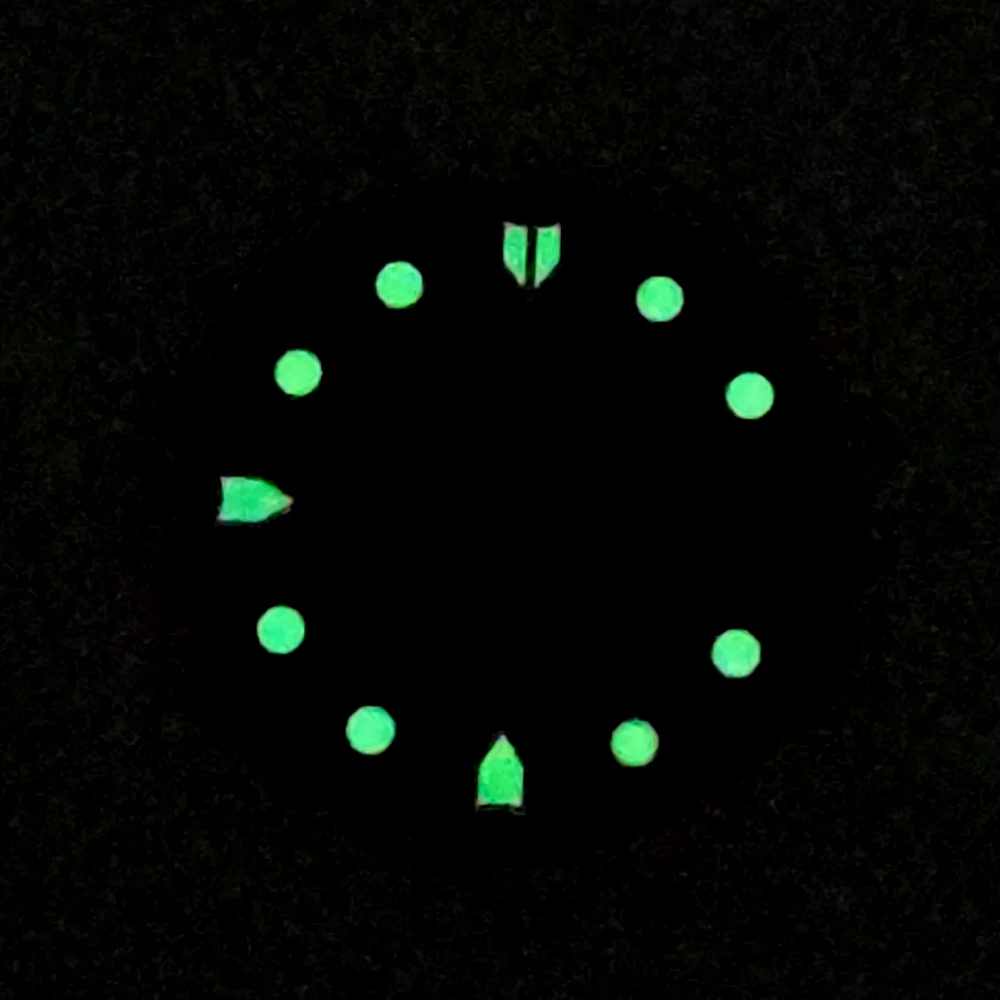 Gradient color aseptic luminous dial, green luminous, for NH35, 28.5 mm, watch assembly parts