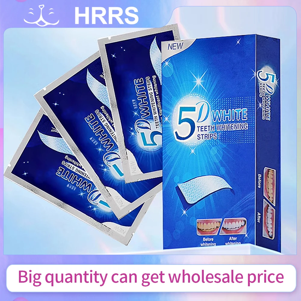 

1Box 7Pairs 14Pcs Upgraded 5D Teeth Whitening Strips Oral Dental Care Bleaching White Tooth Stickers