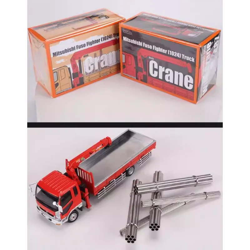 

Масштабная модель грузовика Mitsubishi 1/64 с прицепом и аксессуарами, литая под давлением, коллекционная, декоративная