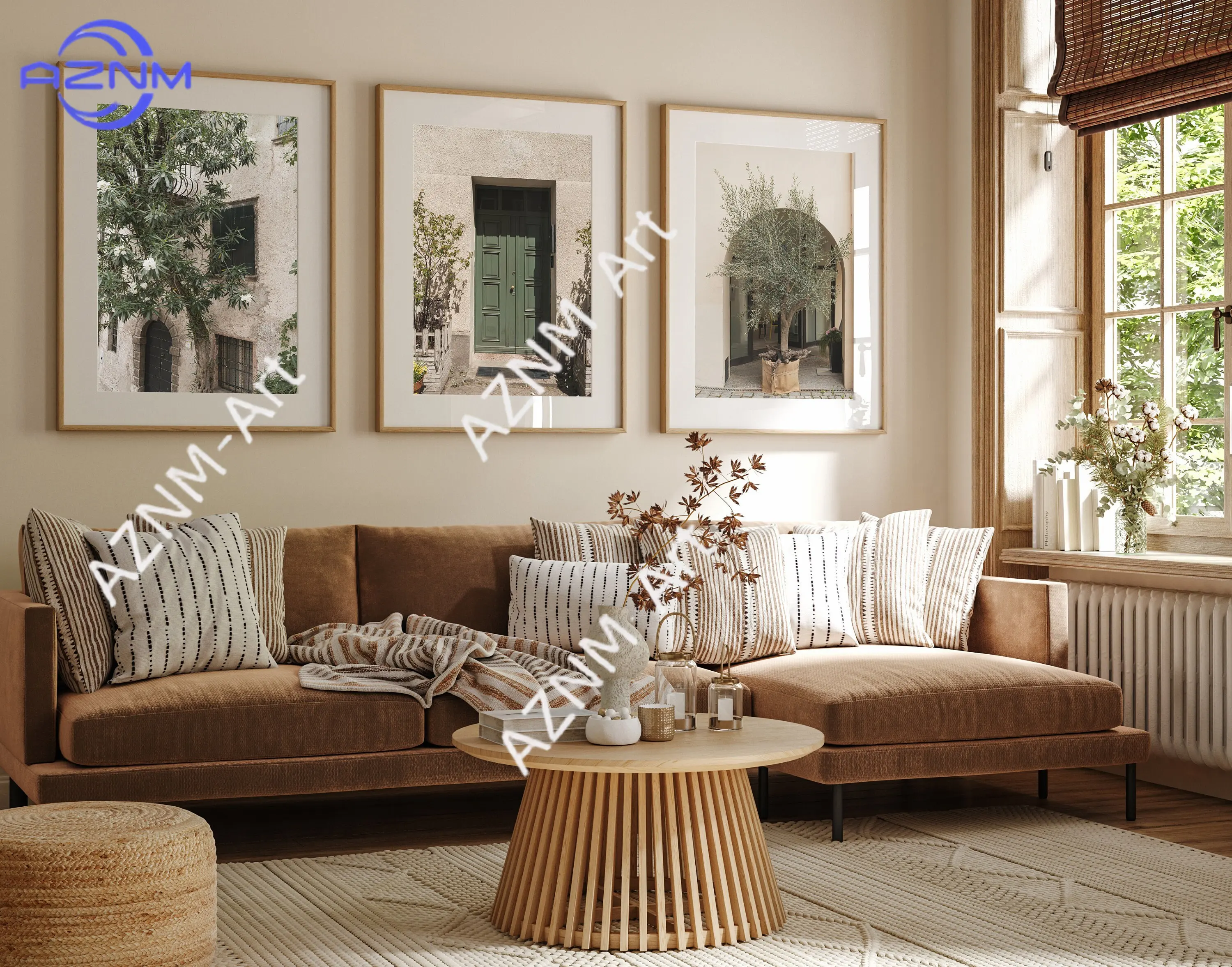 1PC/3PCS Italy Wall Art Prints Modern Minimalist Photography Posters Home Decor Green Olive Tree