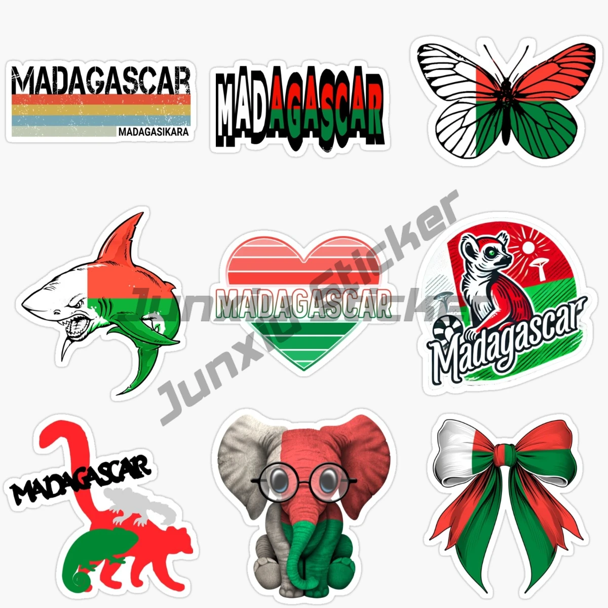 

MADAGASCAR Flag Map Car Sticker Motorcycle Vinyl Self-adhesive Laptop Accessories Car Truck Ship Window Glass Waterproof Decal