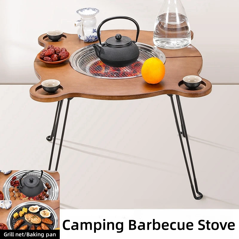 

Outdoor Camping Barbecue Stove Portable Foldable Household Charcoal Barbecue Stove Multifunctional Outdoor Courtyard Stove New