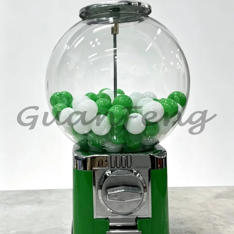 Desktop Mini Egg‑Twisting Toy Machine, Small Commercial Round Candy Vending Dispenser with Coin Slot for Countertop Use