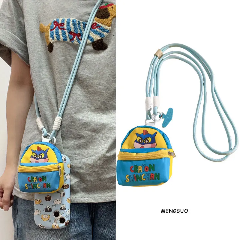 Cartoon Crayon Shin-Chan Zero Wallet Multi Functional Mobile Pendant Storage Bag Mini Portable Messenger Bag Practical Gift