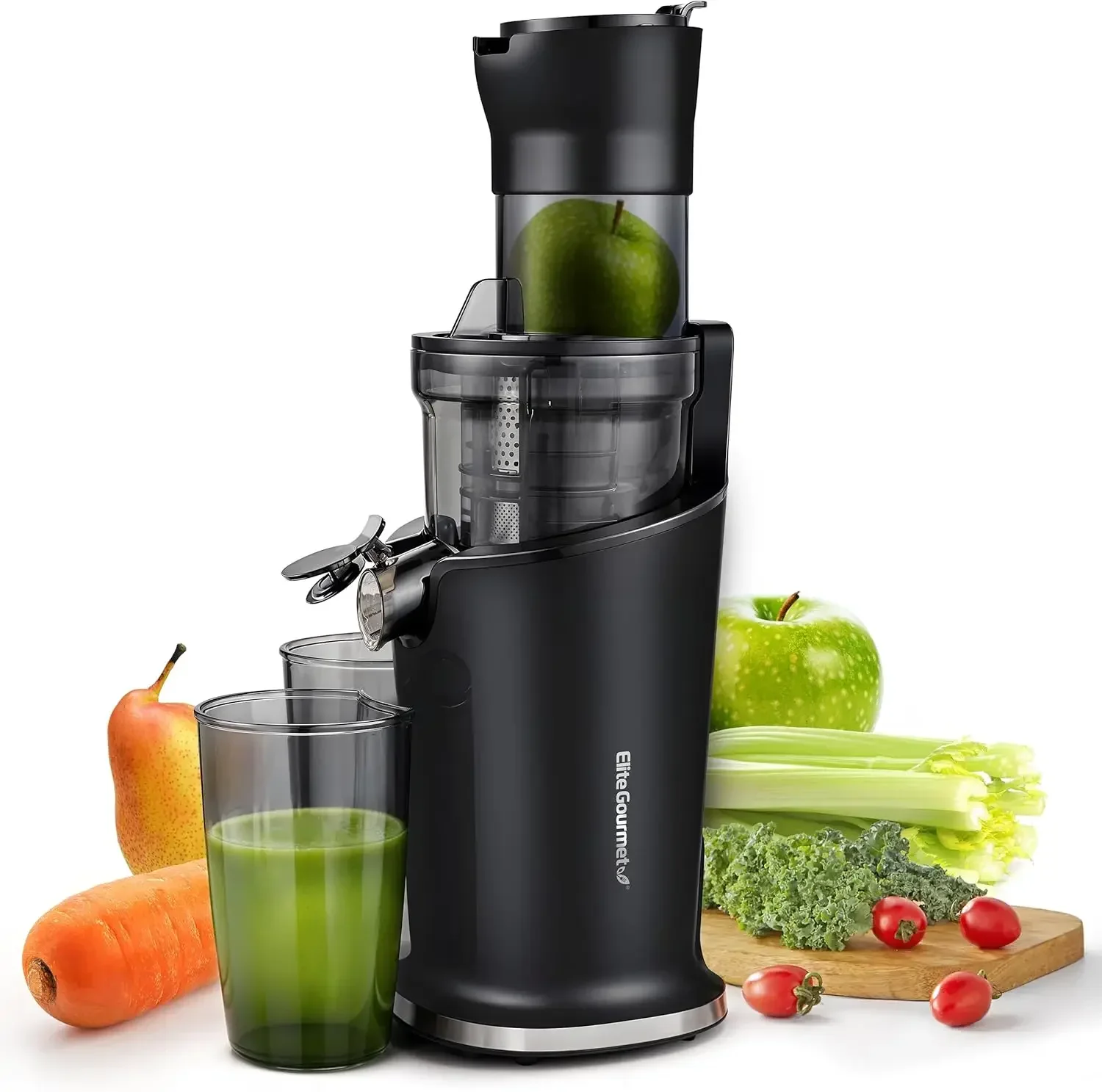 

Whole Fruit 3” Feeding Chute, Dynamic Masticating Slow Juicer, High Yield Cold Press Juice Extractor, Nutrient and Vitamin Dense