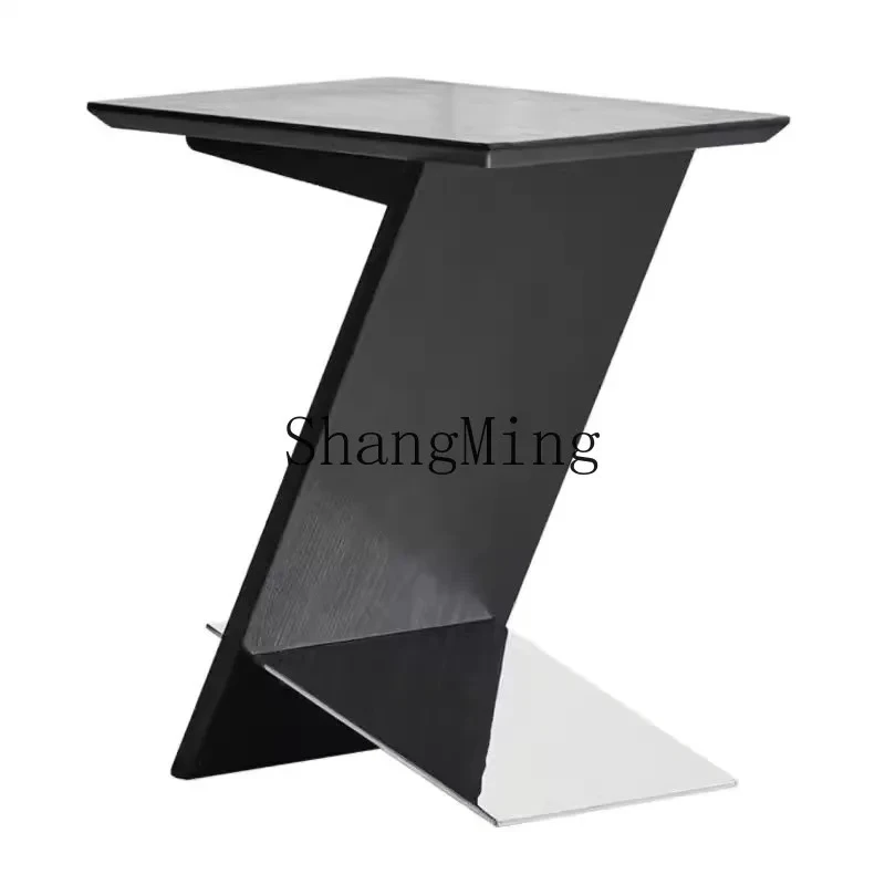 

FG simple solid wood edge few light luxury minimalist home living room sofa corner few shelves