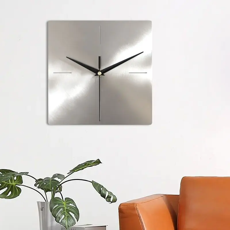 Square hanging clock punch-free home office mute clock simple clock jewelry