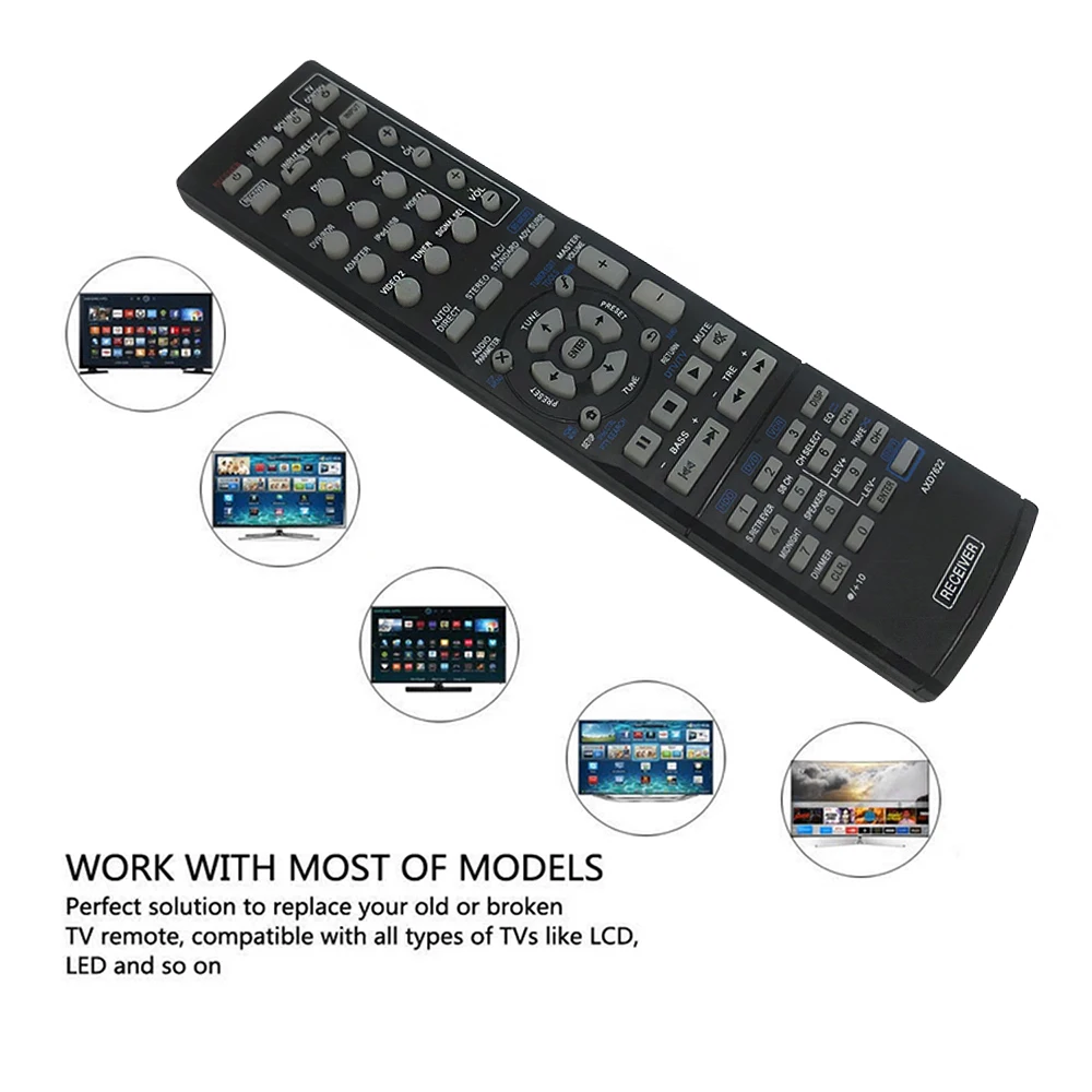 Replacement AXD7622 Remote Pioneer Receiver for Pioneer Receiver VSX-321VSX-321K-P VSX-420-K VSX-421 VSX-524 VSX-524-K VSX-819H