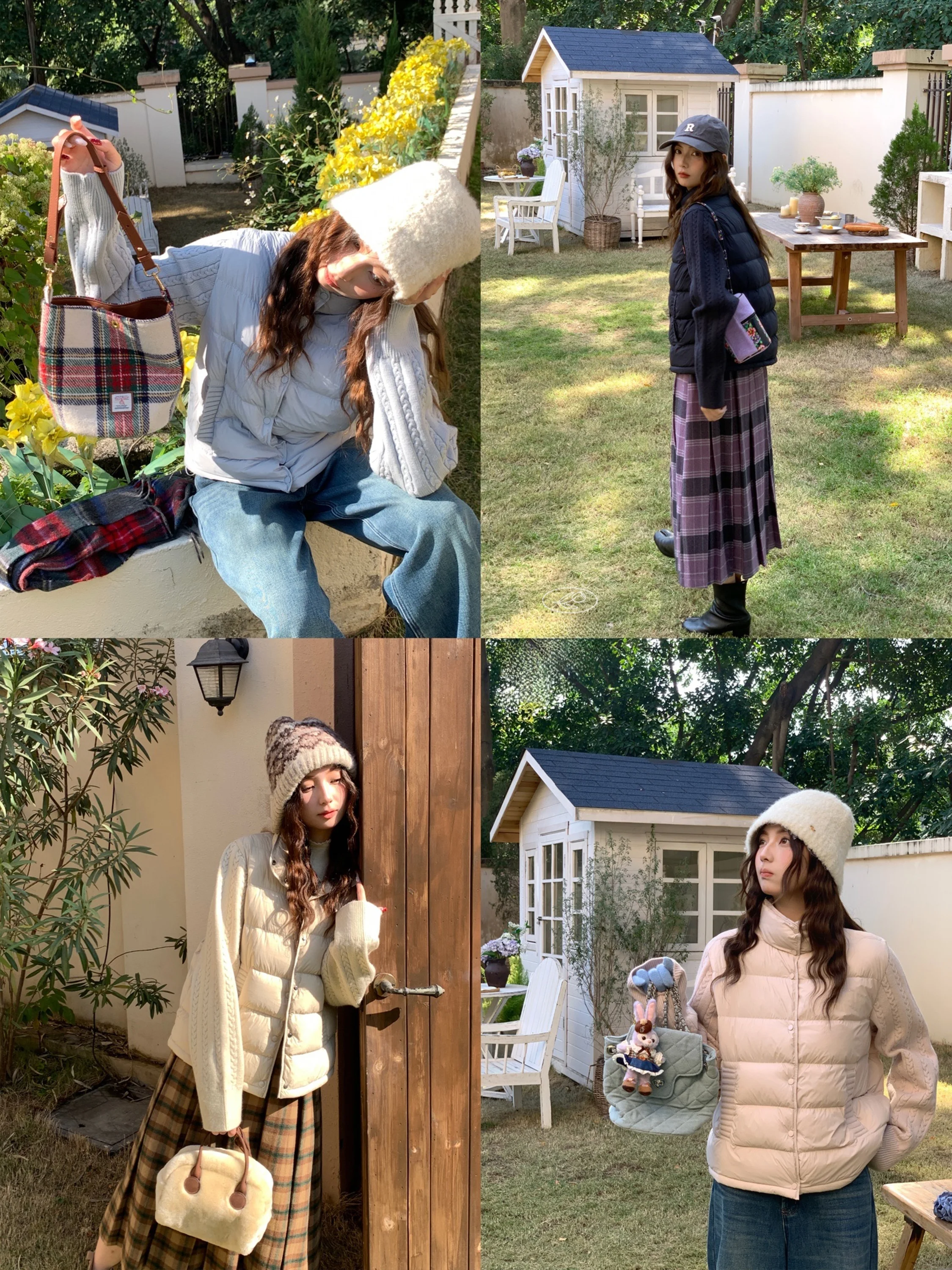 

Lightweight Knitted Macaron Style Women's down Jacket Casual Loose Fit 90% White Duck down Filling Warm Outerwear