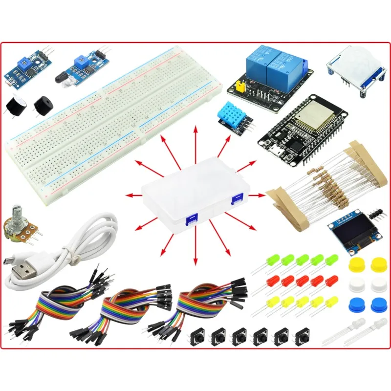 Basic Starter Kit for ESP32 ESP-32S WIFI I OT Development Board for Arduino Project Learning Kit with Tutorials